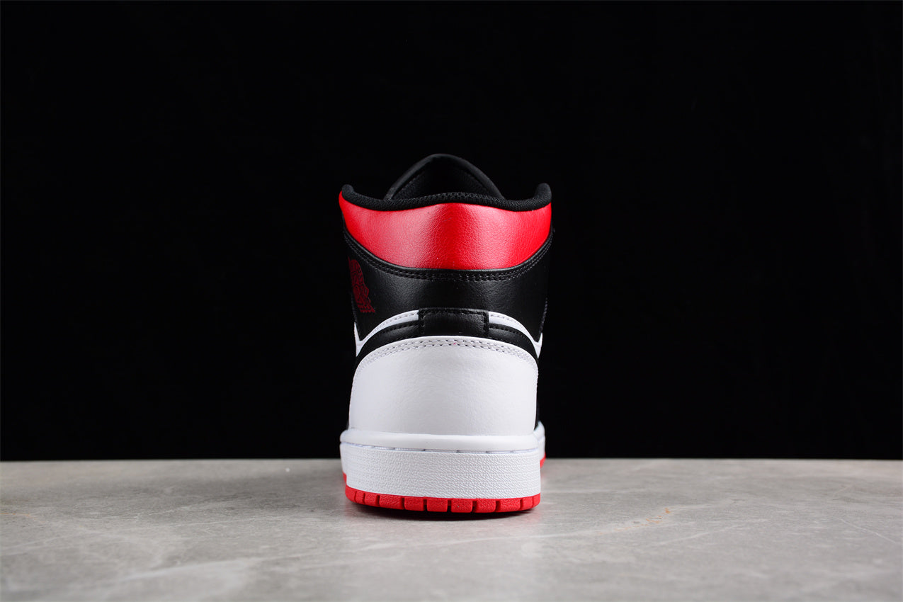 Nike Air Jordan 1 Mid "White/Black/Gym Red"