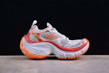Balenciaga 10XL White Red Orange Mesh Sneakers