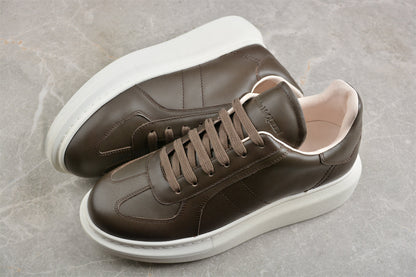 Alexander McQueen Oversized Brown Leather Sneakers