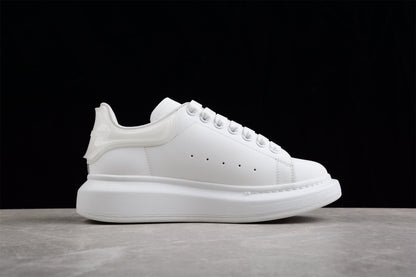 Alexander McQueen Oversized All White Leather Sneakers