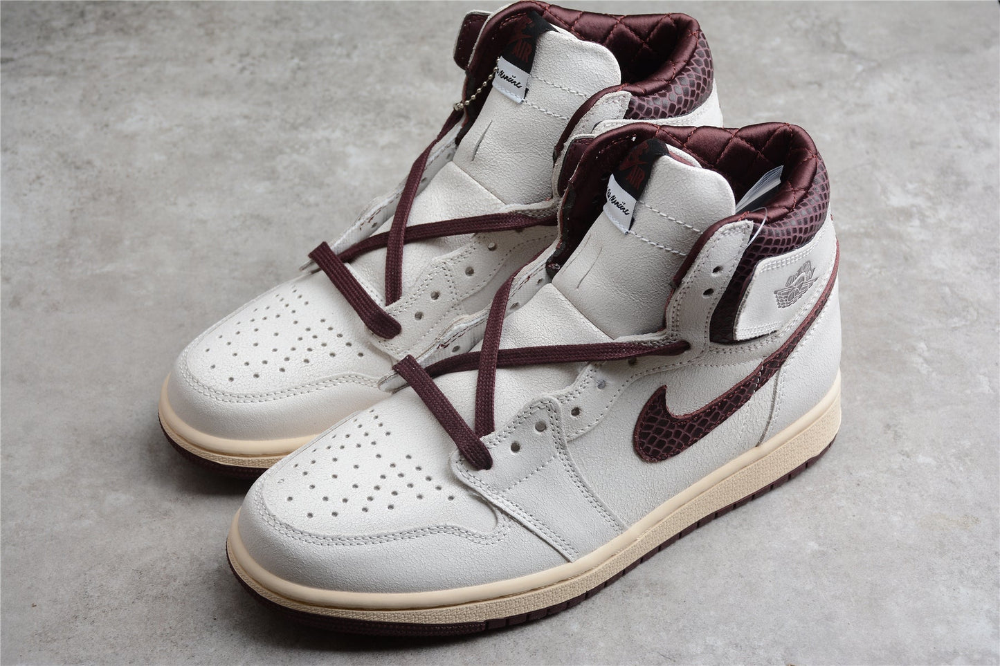Air Jordan 1 High OG x A Ma Maniére “Sail & Burgundy”