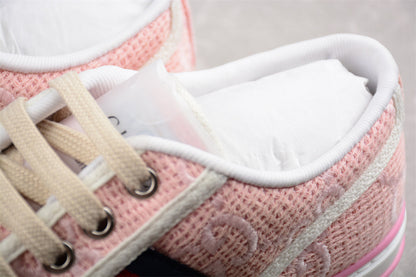 Gucci Tennis 1977 Pink GG Canvas Sneakers