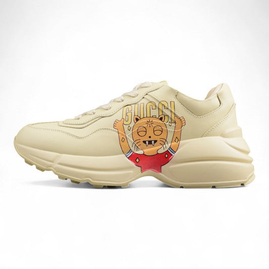 Gucci Rhyton Beige Cat Sneakers