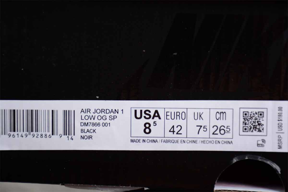 Travis Scott x Air Jordan 1 Low OG “Triple Black”