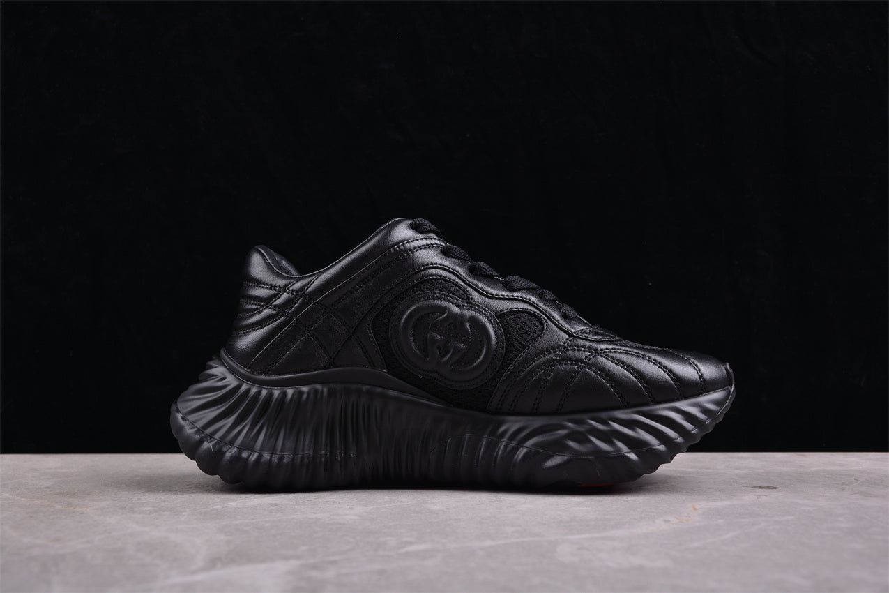 Gucci Ripple Black Leather Sneakers