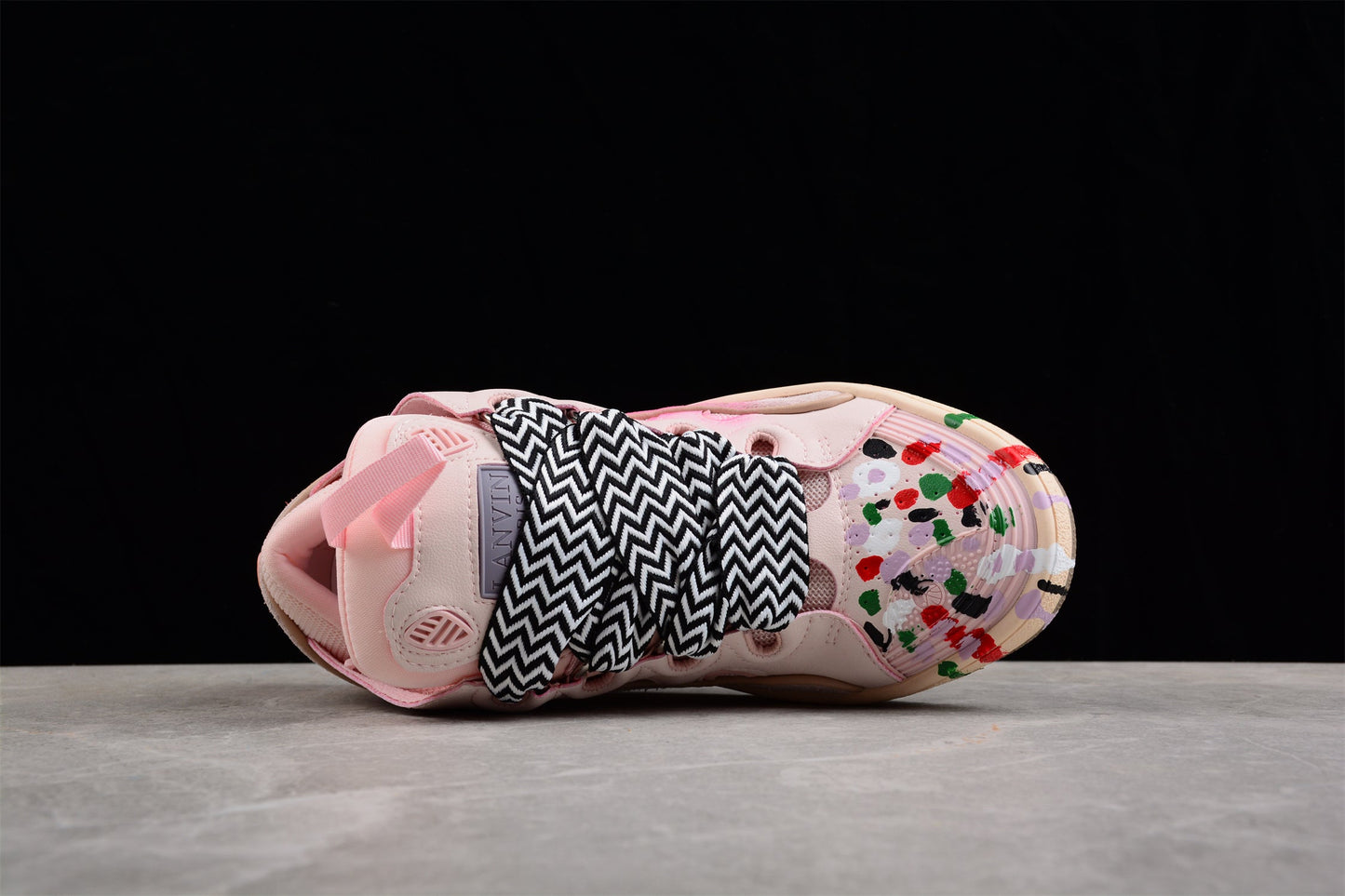 Gallery Dept. x Lanvin Curb Light Sneakers 'Paint Drip – Pale Pink'