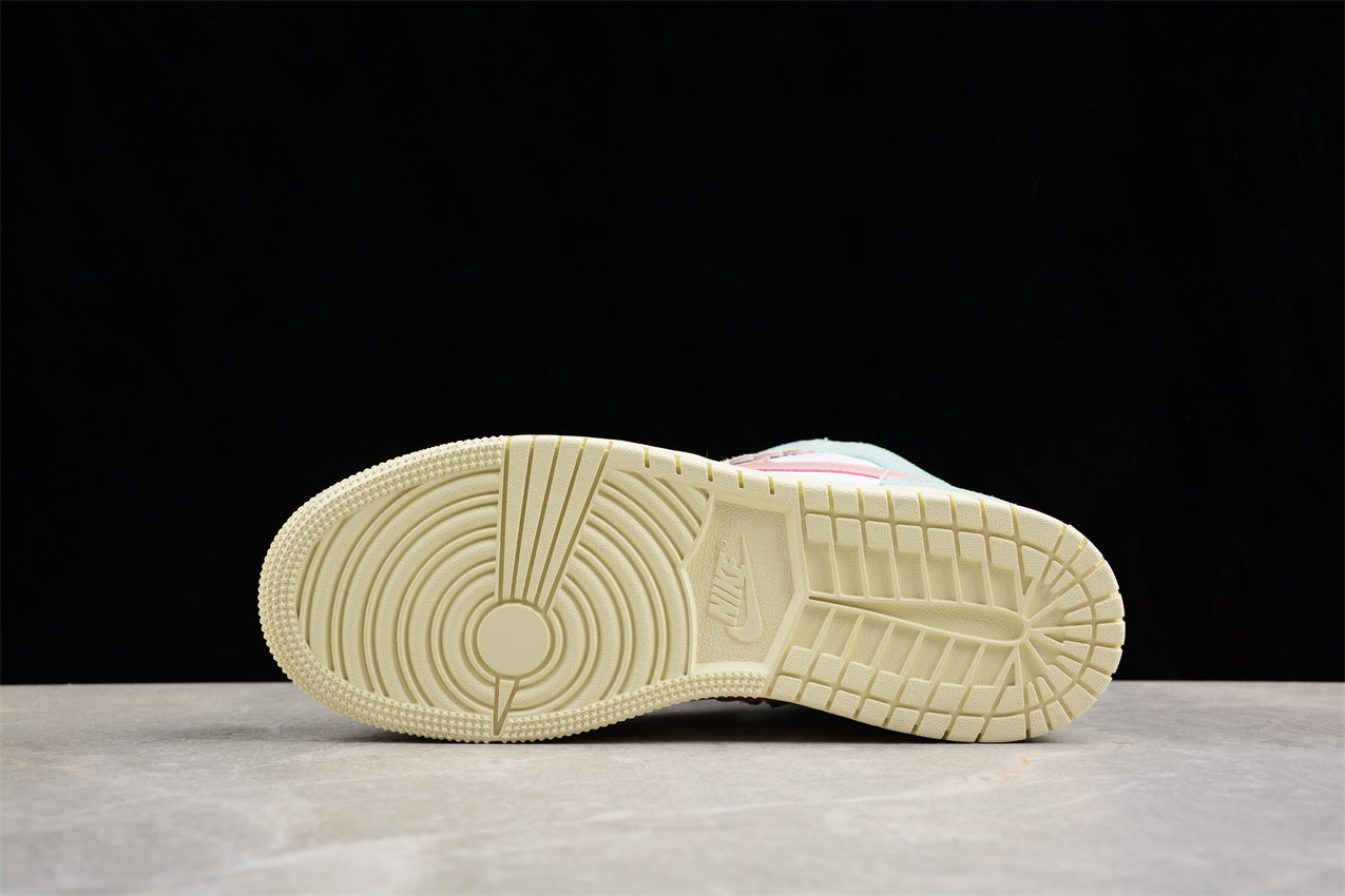 Air Jordan 1 Mid GS "Pink Oxford" (Youth)