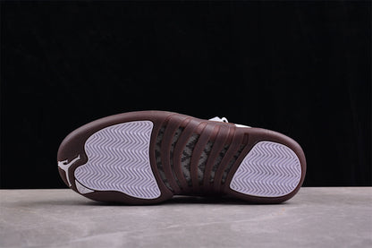 SoleFly x Air Jordan 12 White Baroque Brown Sneakers