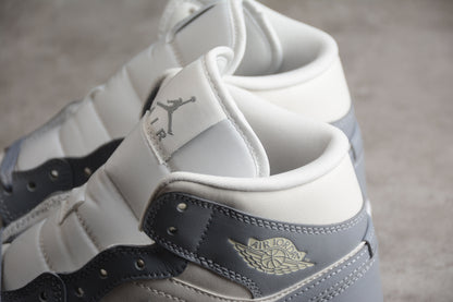 Air Jordan 1 Mid Stealth Grey Sneakers