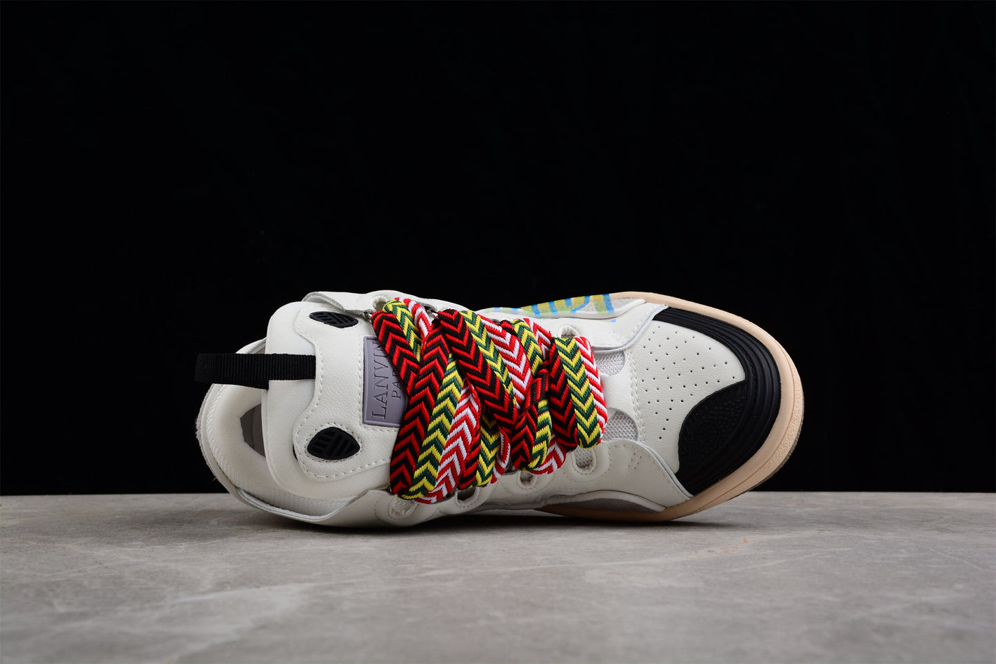 Lanvin Leather Curb Sneaker 'White Ivory'