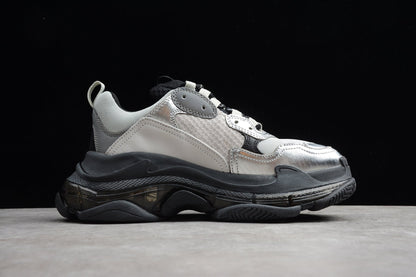 Balenciaga Triple S Clear Sole Grey Silver Black Sneakers
