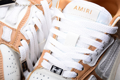 AMIRI Skel Top Low Tan White Sneakers
