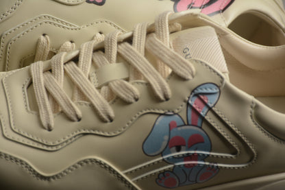 Gucci Rhyton Vintage Ecru Leather Sneakers