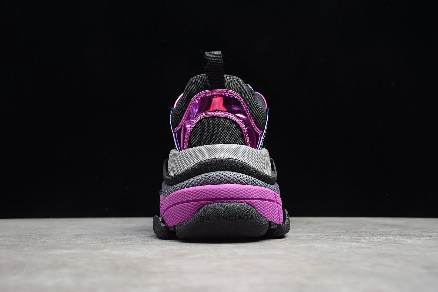 Men's Blue & Purple Metallic Chunky Sneakers