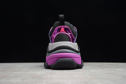 Men's Blue & Purple Metallic Chunky Sneakers