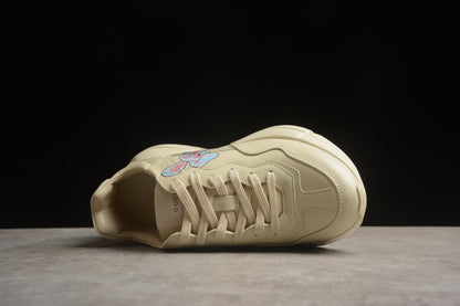 Gucci Rhyton Vintage Ecru Leather Sneakers