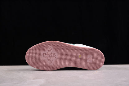 Gucci White, Pink & Green Leather Sneakers