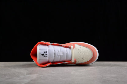 Air Jordan 1 Mid GS Orange Suede Sneakers