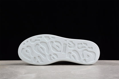 Alexander McQueen Oversized White Silver Leather Sneakers