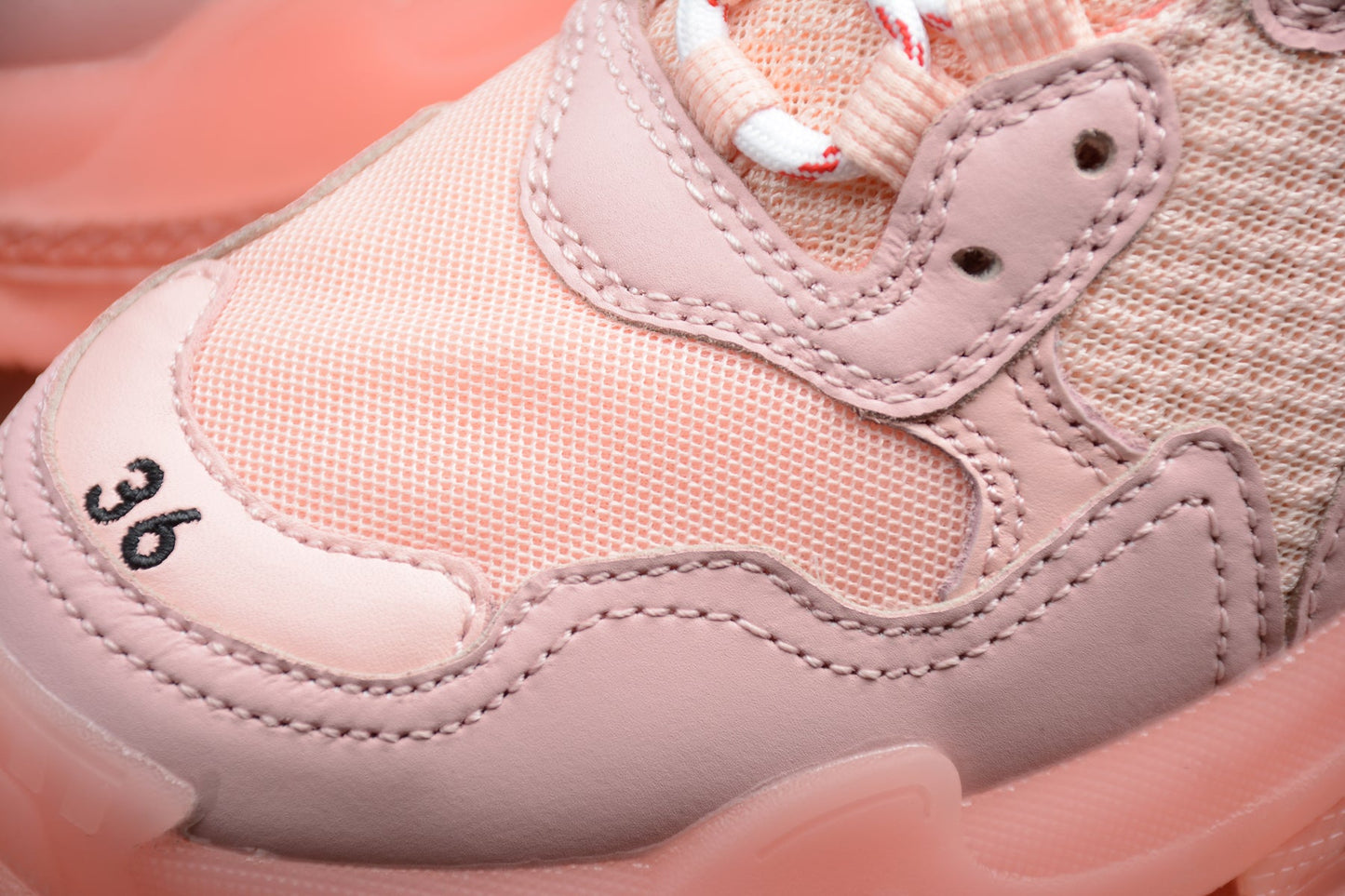 Balenciaga Women’s Triple S Light Pink Clear Sole Sneakers