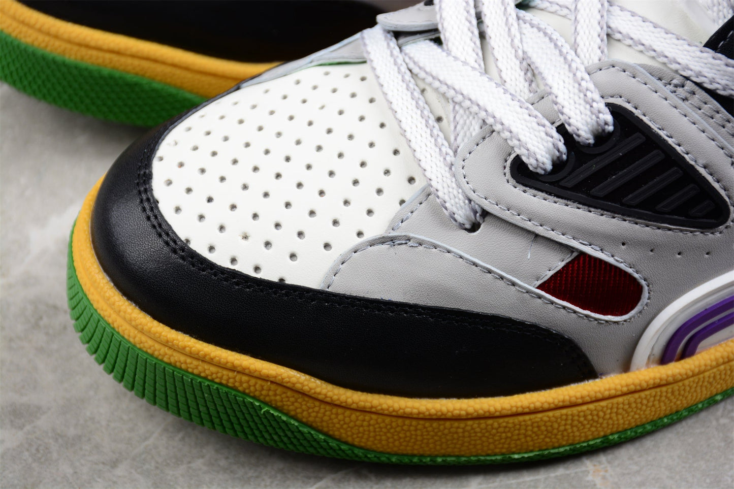 Gucci Basket Low Black Multicolor Leather Sneakers