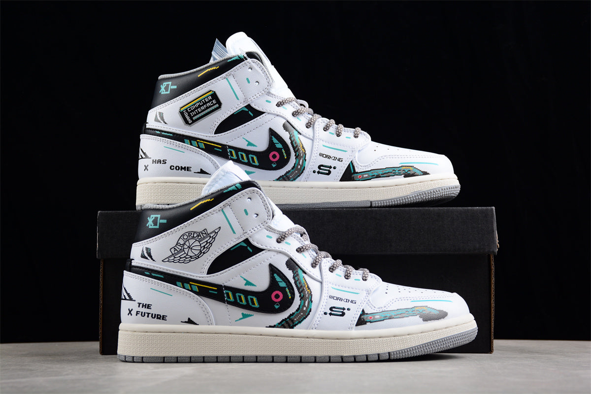 Air Jordan 1 Mid "The Future" White Black