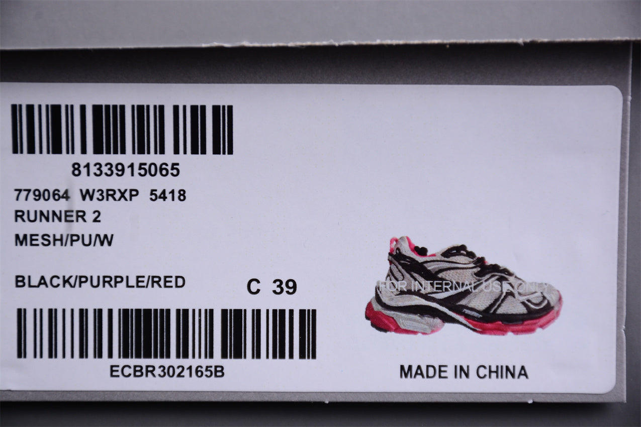 Balenciaga Runner 2 Women's Silver Pink Sneakers