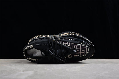 Balmain Unicorn Black Monogram Trainers