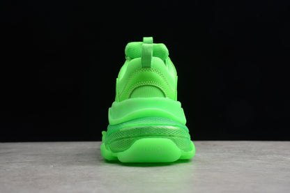 Balenciaga Triple S Neon Green Clear Sole Sneakers