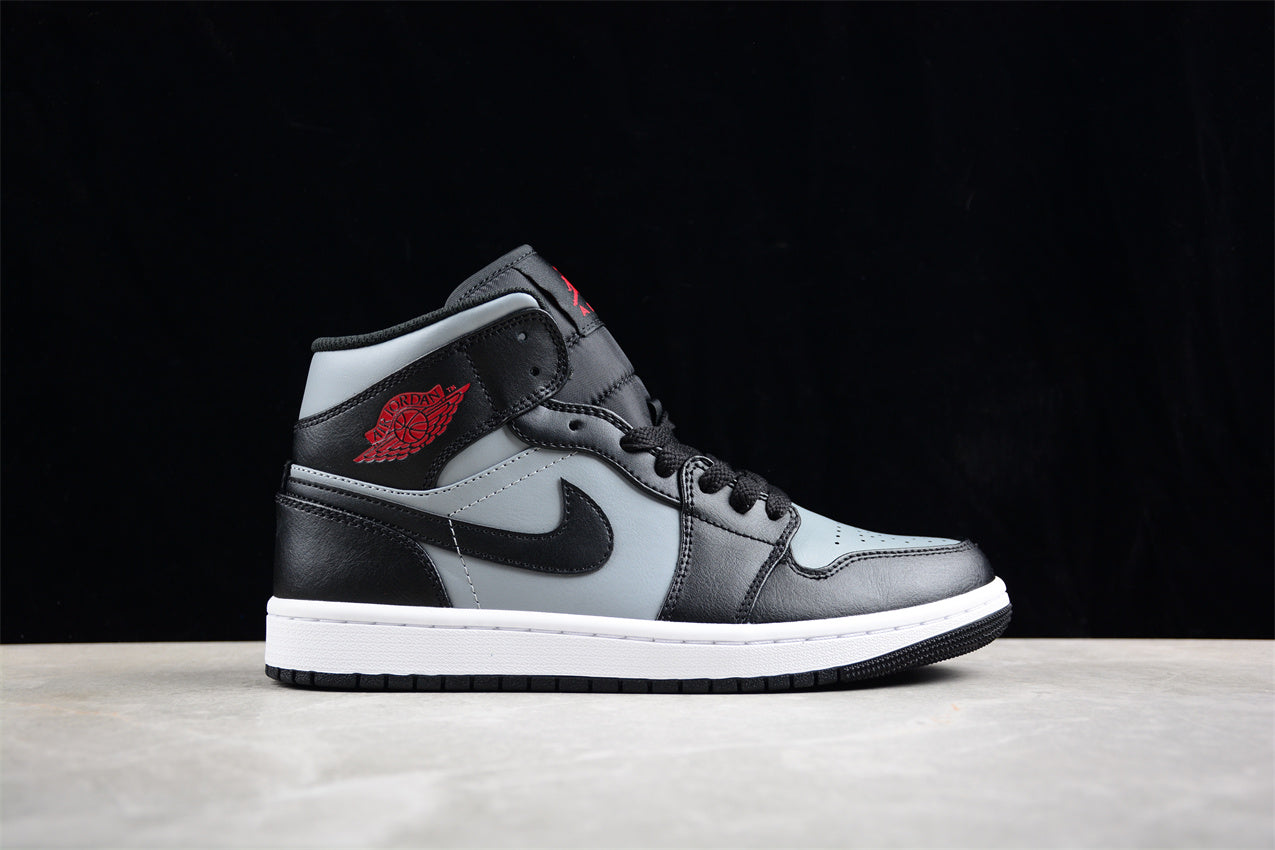 Nike Air Jordan 1 Mid "Shadow Red Black Particle Grey"