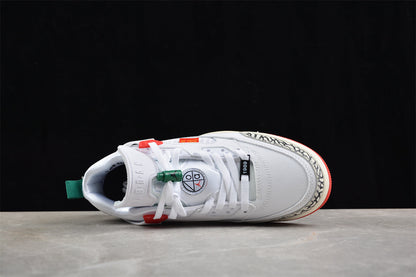 Air Jordan Spizike Low White Red Green Sneakers