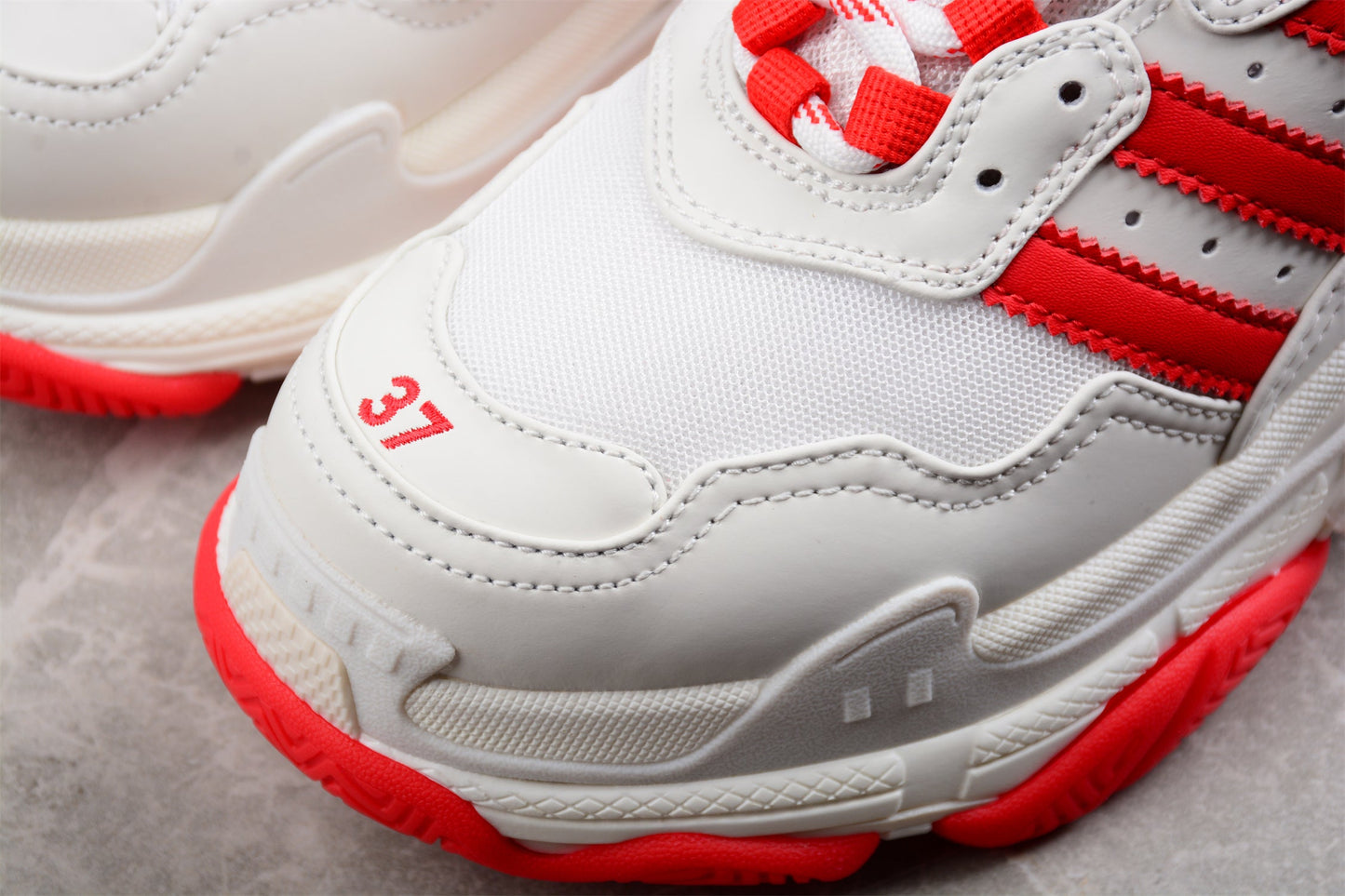 Balenciaga x Adidas Triple S White Red Sneakers