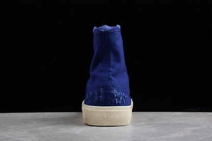 Balenciaga Paris High Top Canvas Blue Sneakers