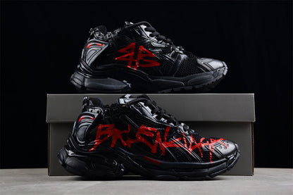 Balenciaga Runner Graffiti Black Red Sneakers