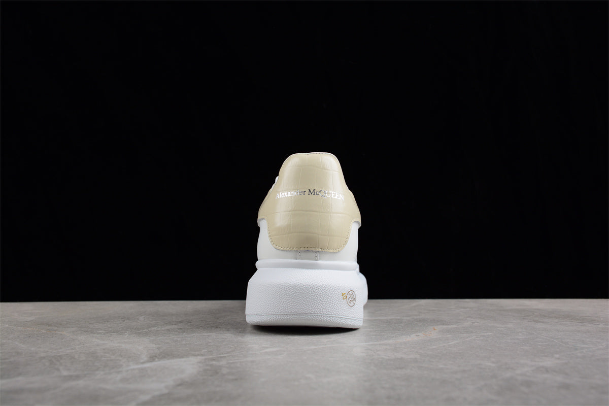 Alexander McQueen Oversized Sneaker in White/Beige