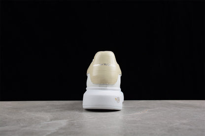 Alexander McQueen Oversized White Beige Leather Sneakers