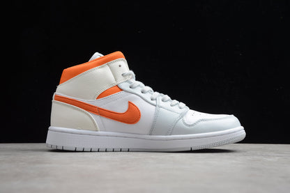 Nike Air Jordan 1 Mid SE Starfish Pure Platinum Sneakers