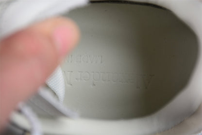 Alexander McQueen Oversized White Beige Leather Sneakers