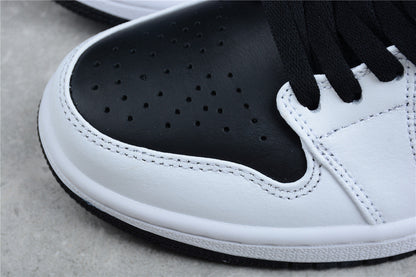 Nike Air Jordan 1 Mid White Black Metallic Gold Sneakers