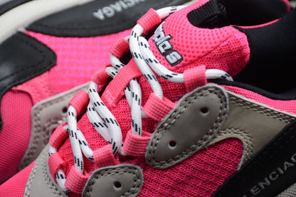 Women's Neon Pink Chunky Platform Sneakers