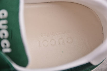 Gucci Interlocking G Green Suede Low Top Sneakers