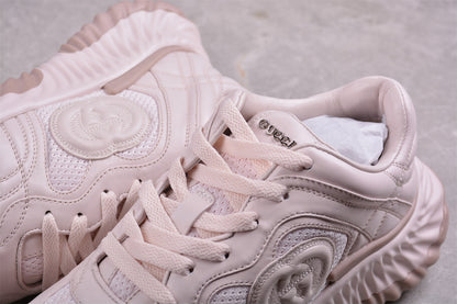 Gucci Ripple Pink Leather Sneakers