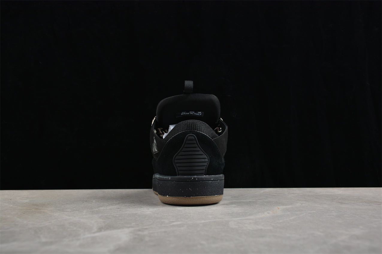 Lanvin Leather Curb Sneaker Black