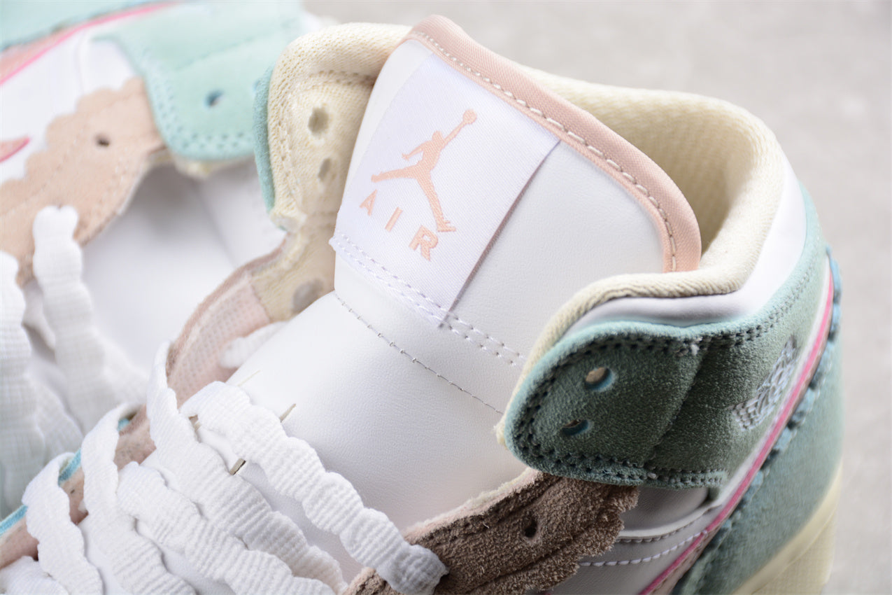 Air Jordan 1 Mid GS "Pink Oxford" (Youth)