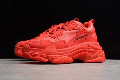 Balenciaga Triple S Allover Logo Red Sneakers
