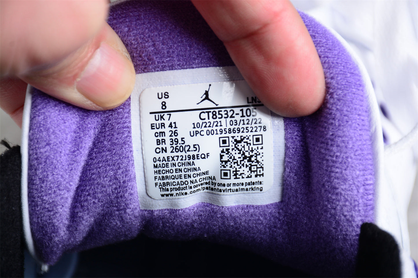Air Jordan 3 "Dark Iris"