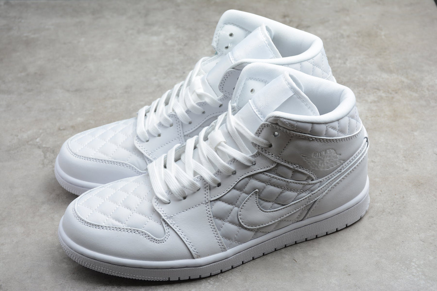 Air Jordan 1 Mid "White Quilted"