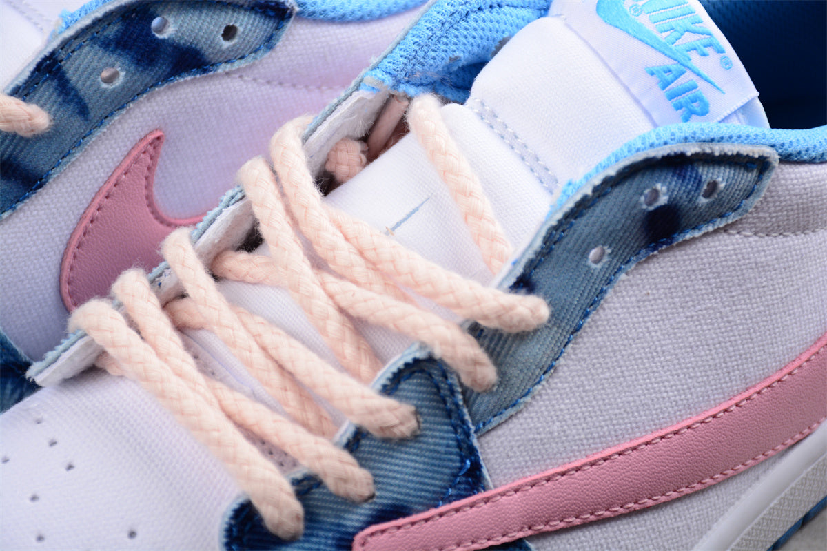 Air Jordan 1 Low SE "Canvas Denim Pink Blue".