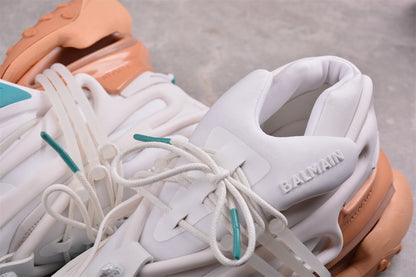 Balmain Unicorn Taupe White Green Trainers