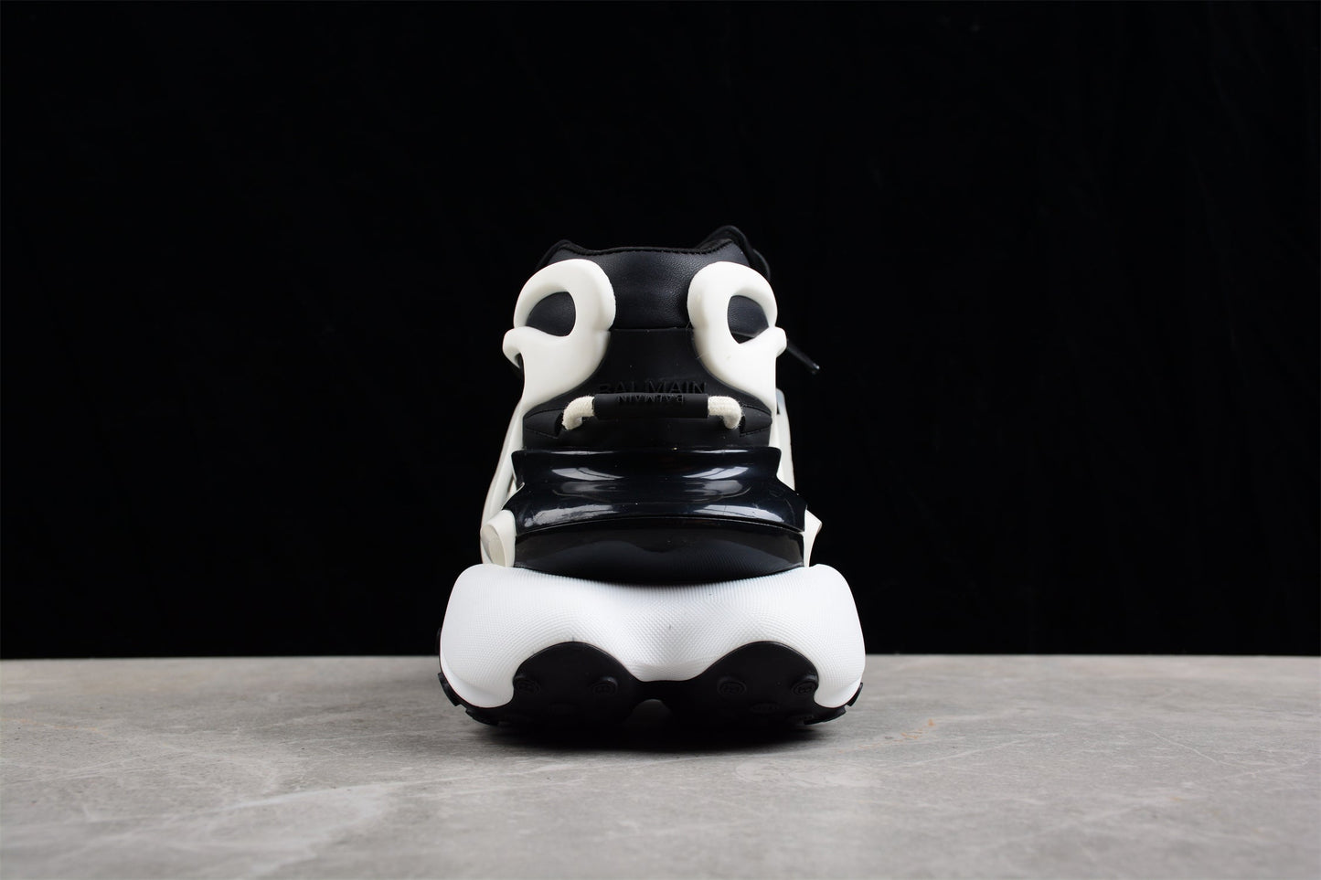 Balmain Unicorn Low-Top Sneakers in White/Black – Neoprene and Leather